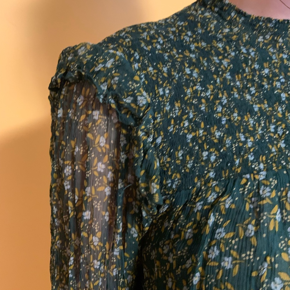 Free People Roma blouse in Forest Green - Picture 6 of 9